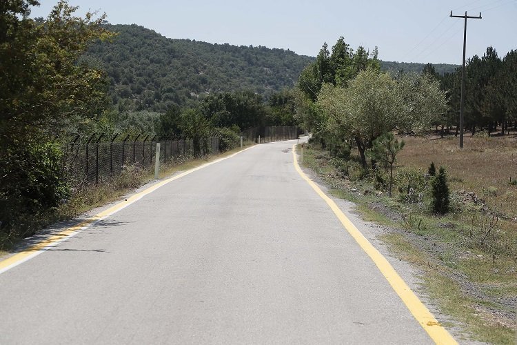 Kütahya’da yol çizgi çalışması tam gaz