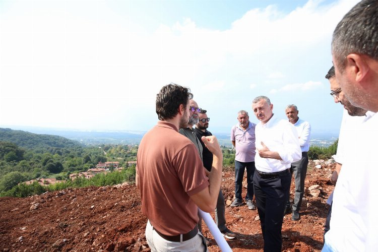 Kocaeli’de teleferik  inşaatına yerinde inceleme