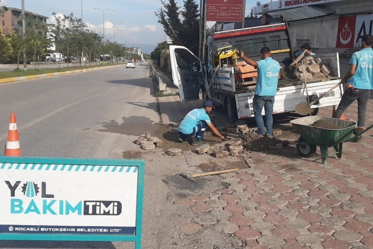 Kocaeli’de Yol Bakım Timi iş başında