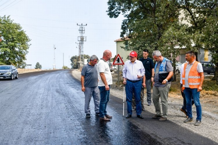 Lider Demir, yol çalışmalarını inceledi