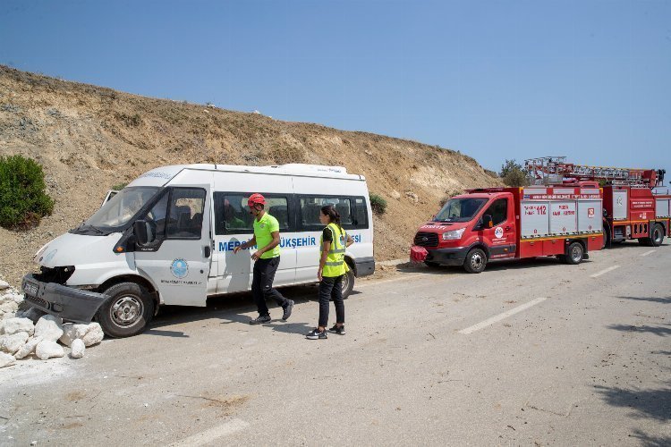 Bu kere trafik kazası tatbikatı yapıldı