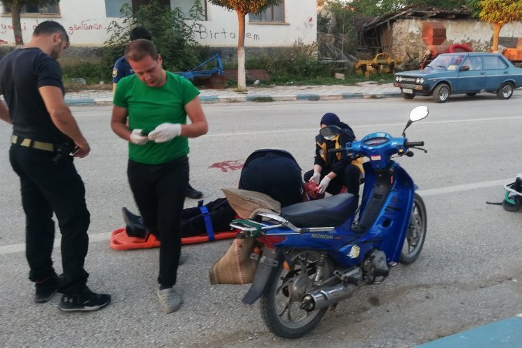 Bilecik Pazaryeri’nde köpeğe çarpan motosiklet şoförü yaralandı