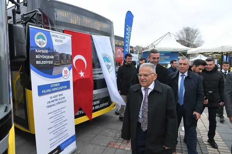 Kayseri’de otobüs filosuna ‘büyük’ katkı